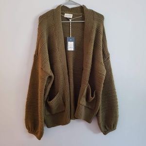 Women's Textured Button Cardigan